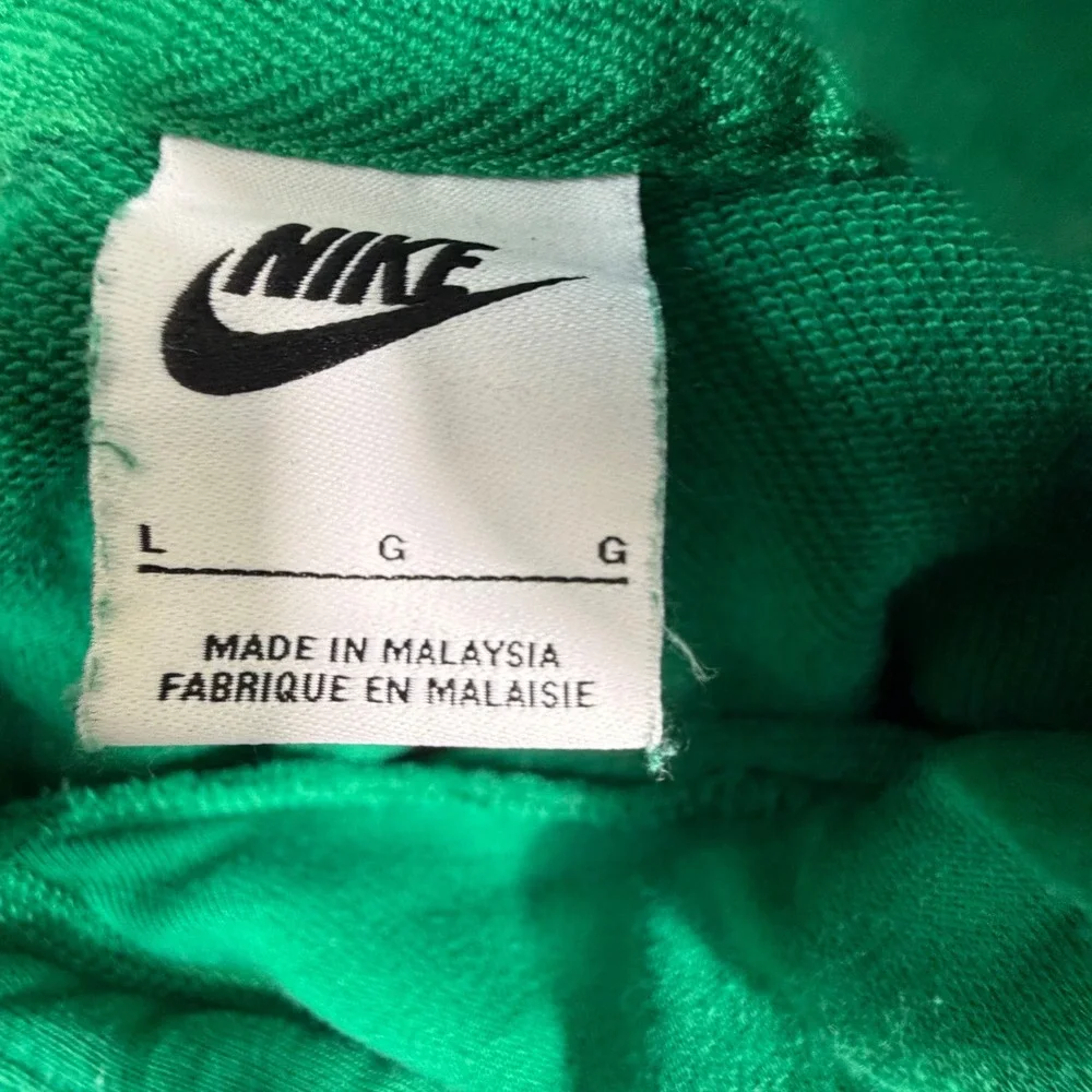 Nike Athletics 1972 Green Pullover Hoodie Chenille Patch Mens Large L